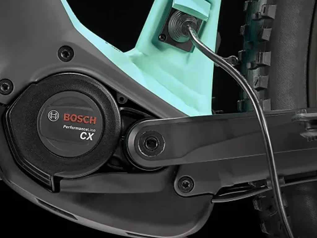 Detalle de motor Bosch en una bicicleta eléctrica